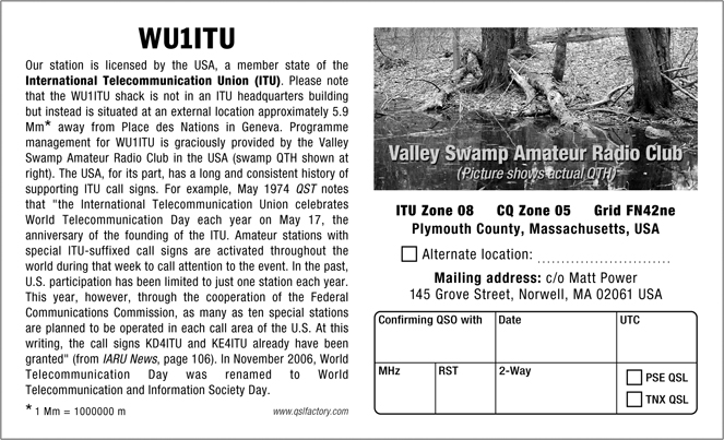 WU1ITU QSL Side b